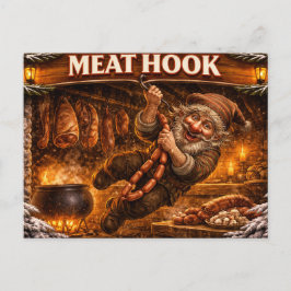 Meat Hook Icelandic Yule Lad Postkarte