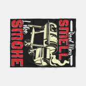 Meat Lover Real Men Smell Like Smoke Funny Men Fleecedecke (Vorderseite (Horizontal))