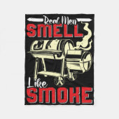 Meat Lover Real Men Smell Like Smoke Funny Men  Fleecedecke (Vorderseite)