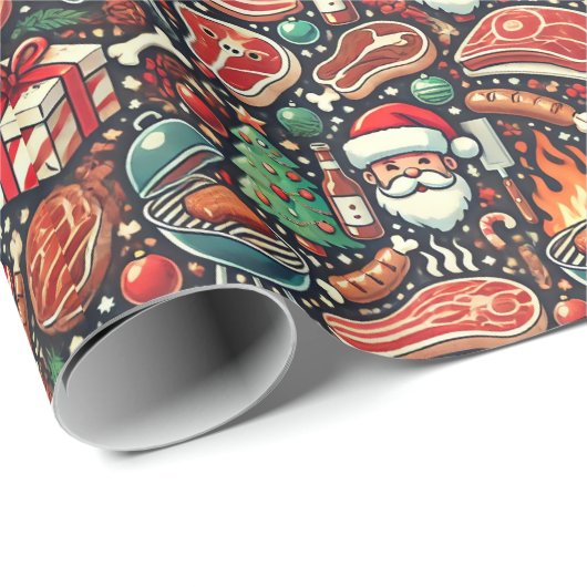 Meat Lovers' Christmas Wrapping Paper Geschenkpapier (Rolleneckpunkt)