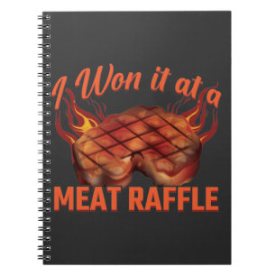 Meat Raffle Gewinner GRILLEN Steak Butcher Minneso Notizblock