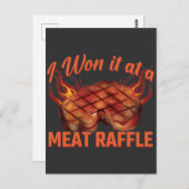 Meat Raffle Gewinner GRILLEN Steak Butcher Minneso Postkarte (Vorne/Hinten)