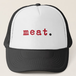 Meat. - Red Text Truckerkappe