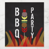 Meat Skewers GRILLEN Cook Out Party Weinetikett (Einzelnes Label)