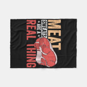 Meat Sweats Are A Real Thing Bbq Enthusiast  Fleecedecke (Vorderseite (Horizontal))