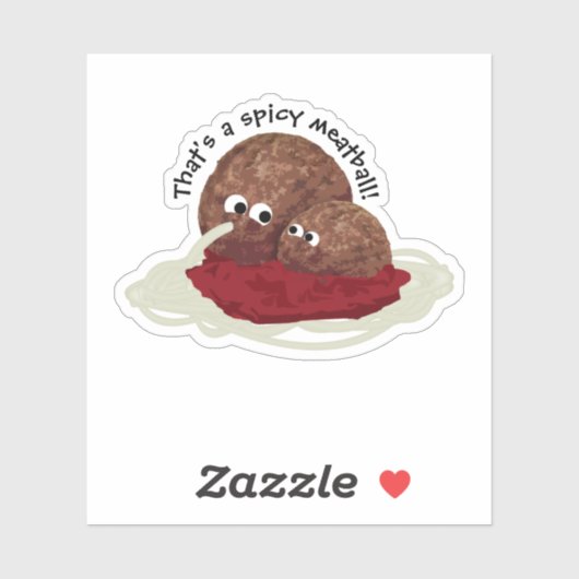 Meatball Eating Spaghetti Aufkleber (Blatt)