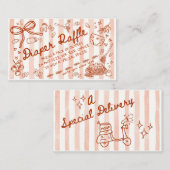 Meatball Italian Theme Diaper Raffle Begleitkarte (Vorne/Hinten)