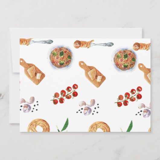 Meatball Italienisch 1. Geburtstag Einladung (Rückseite)