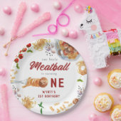 Meatball Italienisch 1. Geburtstag Pappteller (Party)