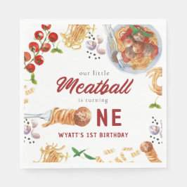 Meatball Italienisch 1. Geburtstag Serviette