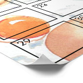 Meatball Pasta Italian Baby Shower Due Date Game Poster (Ecke)