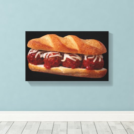 Meatball-Sub Leinwanddruck (Insitu (Holzboden))