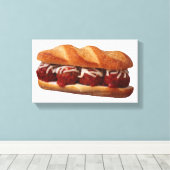 Meatball-Sub Leinwanddruck (Insitu (Holzboden))