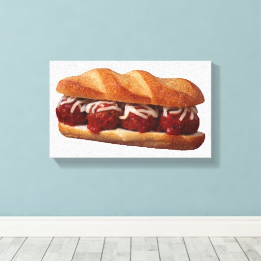 Meatball-Sub Leinwanddruck (Insitu (Holzboden))