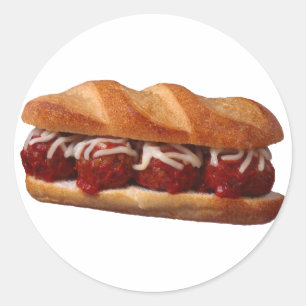 Meatball-Sub Runder Aufkleber