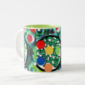 Meatball-Wahnsinn Zweifarbige Tasse (Vorderseite Links)