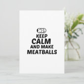 MEATBALLEN BEHIELT CALM UND MACHEN DANKESKARTE (Stehend Vorderseite)