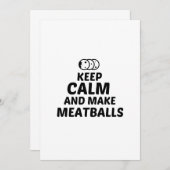 MEATBALLEN BEHIELT CALM UND MACHEN DANKESKARTE (Vorne/Hinten)