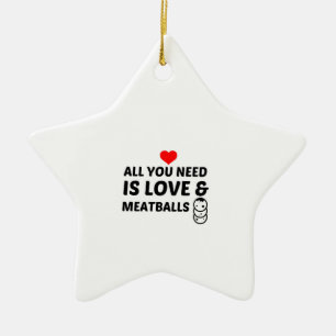 MEATBALLEN UND LIEBE KERAMIK ORNAMENT