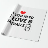 MEATBALLS AND LOVE GESCHENKPAPIER (Ungerollt)