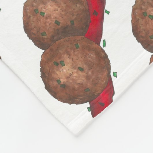 Meatballs Marinara Italienischer Feinschmecker Mea Fleecedecke (Ecke)