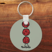 Meatballs Meatball übereinander gestapelt Schlüsselanhänger (Vorderseite)