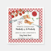 Meatballs Or No Meatballs Gender Reveal Party Serviette (Vorderseite)