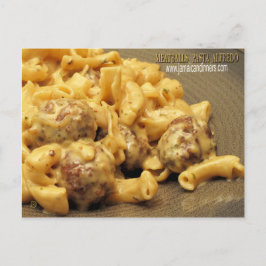 Meatballs Pasta Alfredo Postkarte