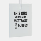 MEATBALLS UND JESUS ORNAMENT AUS GLAS (Vorderseite Rechts)