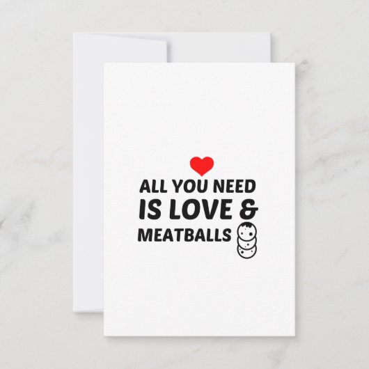 MEATBALLS UND LIEBE DANKESKARTE (Vorderseite)