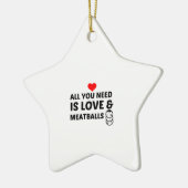 MEATBALLS UND LIEBE KERAMIK ORNAMENT (Links)