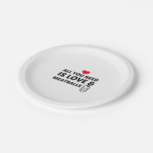 MEATBALLS UND LIEBE PAPPTELLER (Schrägansicht)