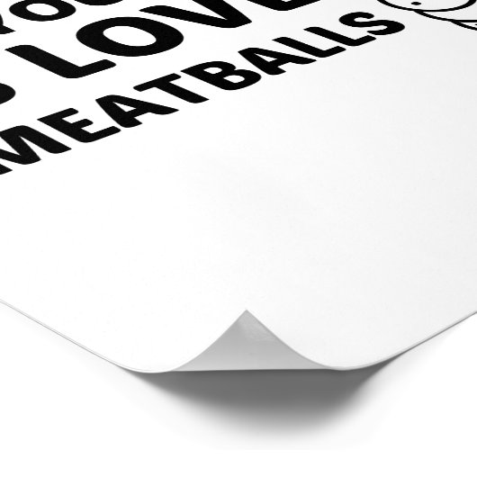 MEATBALLS UND LIEBE POSTER (Ecke)