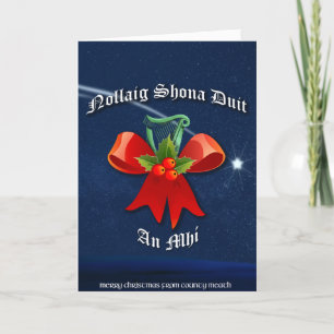 Meath Irish Christmas Card - Nollaig Shona Duit Feiertagskarte