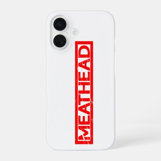 Meathead Briefmarke iPhone 16 Hülle (Rückseite)