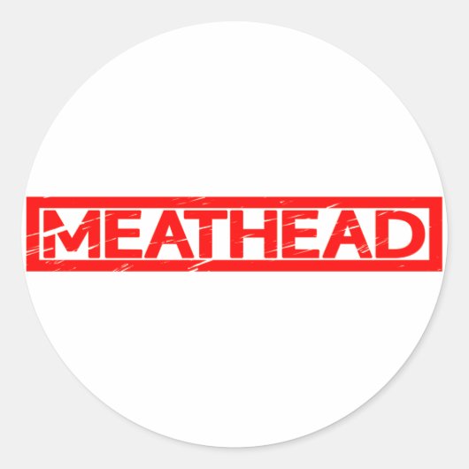 Meathead Briefmarke Runder Aufkleber (Vorderseite)