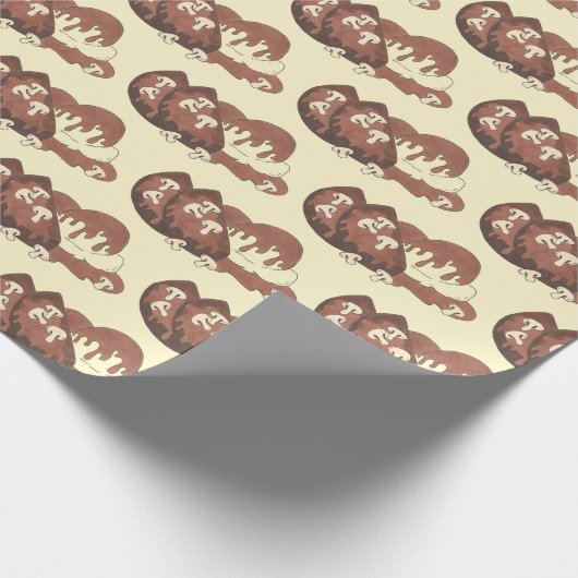 Meatloaf Mashed Potato Gravy Mushrooms Diner Food Geschenkpapier (Ecke)