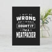 Meatpacher Job Title T-Shirt Geschenk für Männer F Einladung (Stehend Vorderseite)