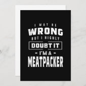 Meatpacher Job Title T-Shirt Geschenk für Männer F Einladung (Vorne/Hinten)