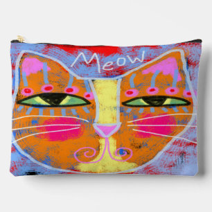Meau! Abstrakt Art Cat Face Zubehörtasche