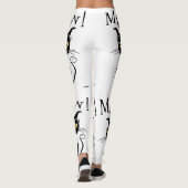 Meau! Whimsical Black Cat Leggings (Rückseite)