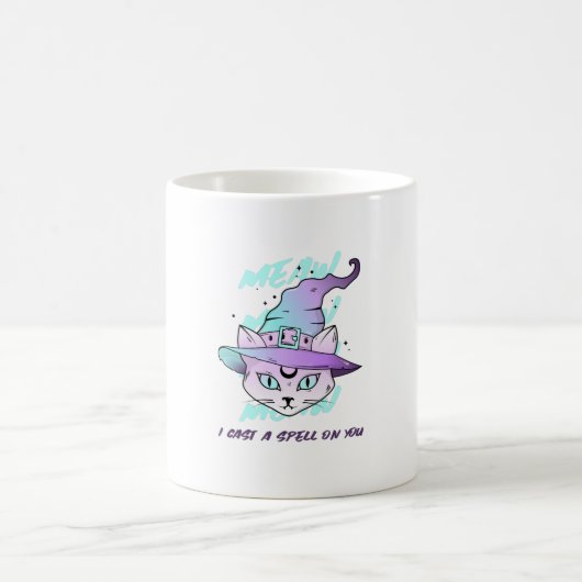 MEAW MEAW Ich habe einen Zauber auf dich geworfen Kaffeetasse (Mittel)