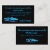 Mecánico Automotriz Tarjetas de Negocios Visitenkarte (Vorne/Hinten)