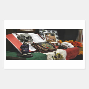 MECAs Tag des Toten Festivals 2008 Rechteckiger Aufkleber