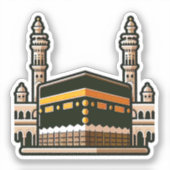 Mecca Kaaba Muslim Art Aufkleber (Vorderseite)