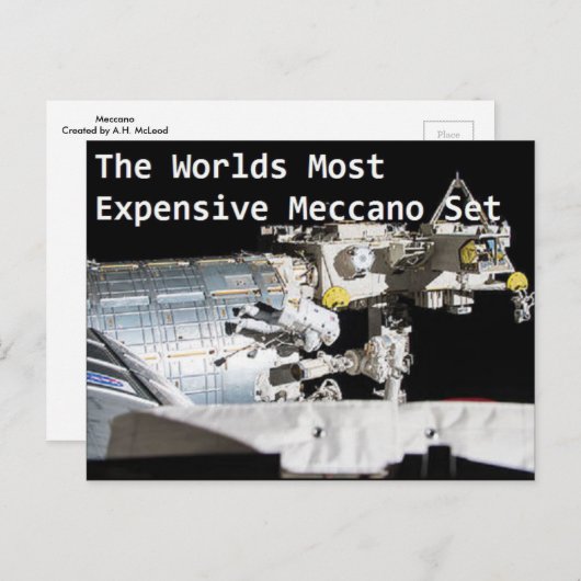 Meccano Postcard - Flat Earth Meme Postkarte (Vorne/Hinten)