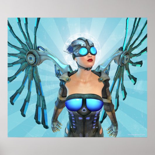 Mech Angel Surreal Art Poster (Vorne)