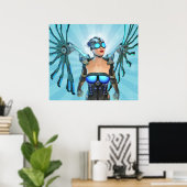 Mech Angel Surreal Art Poster (Heimbüro)