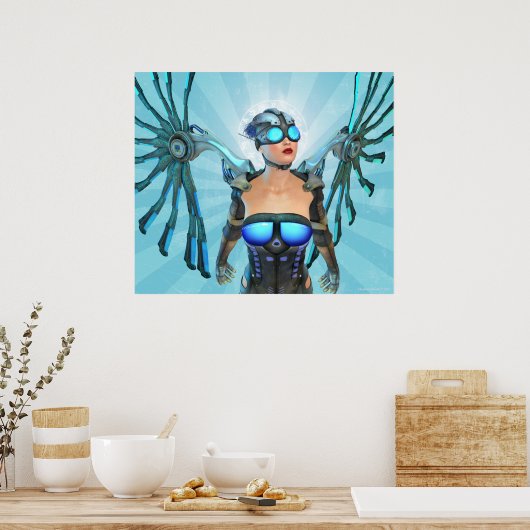 Mech Angel Surreal Art Poster (Küche)
