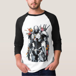 Mech Robot With Flowers T-Shirt